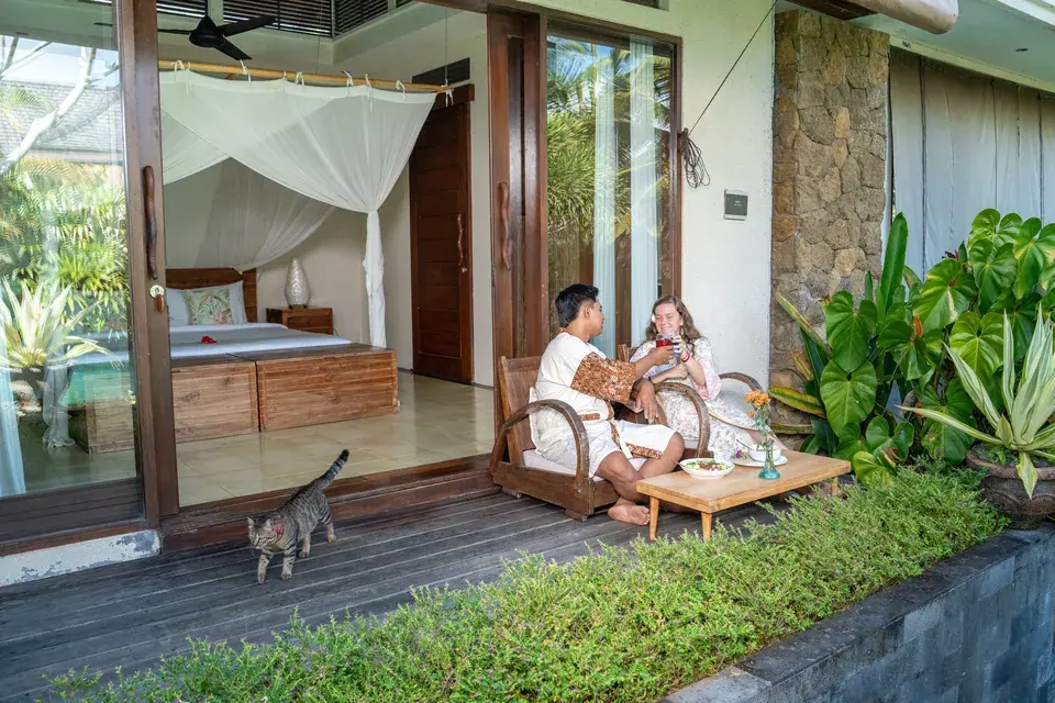 A garden room at the retreat