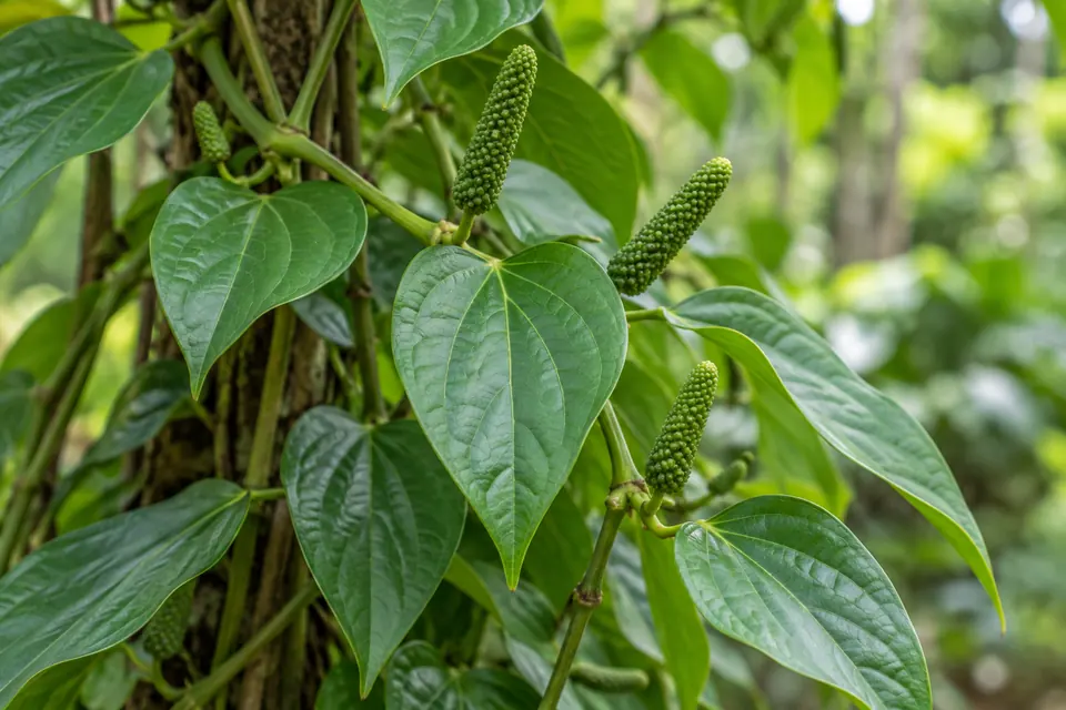 AI botanical illustration of Pippali (Piper longum)